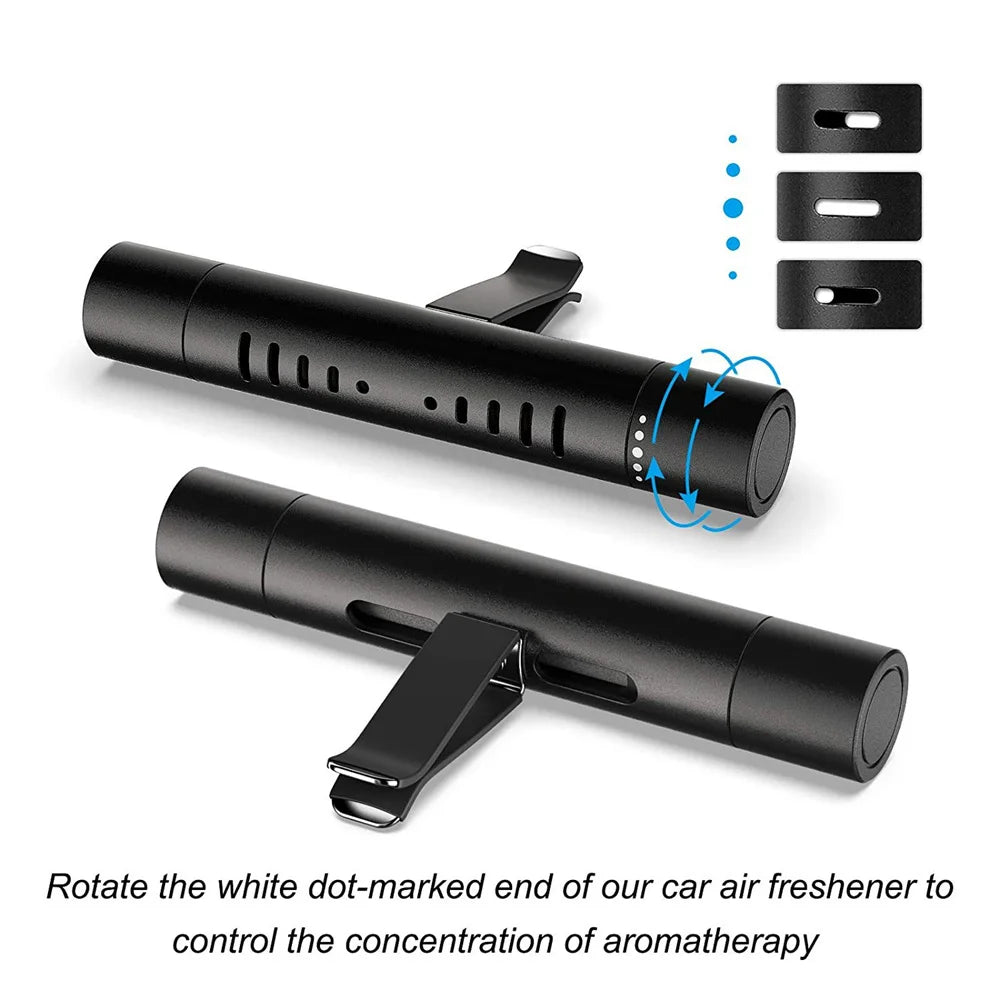 Car air freshener clip twist to control scent intensity