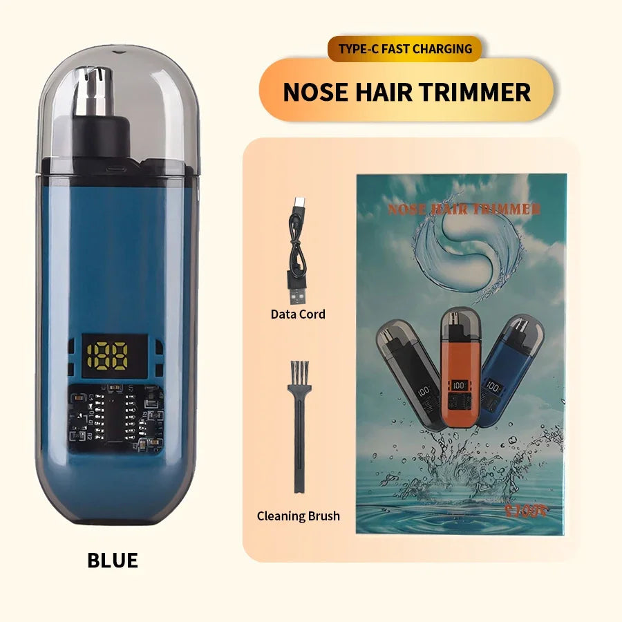 Electric nose and ear hair trimmer - rechargeable