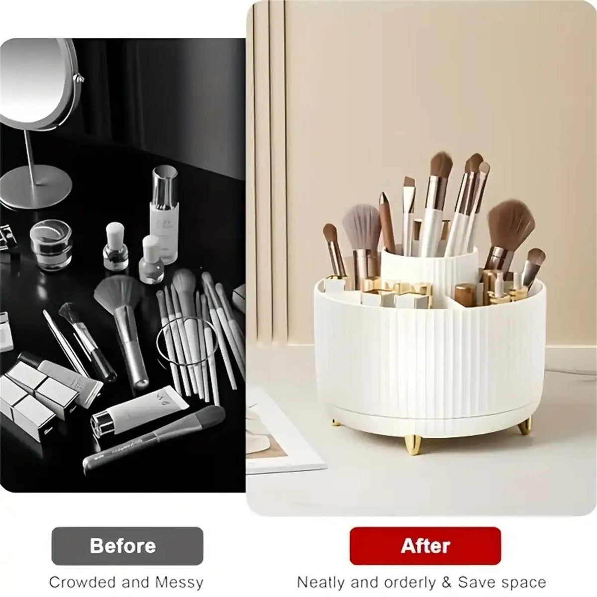 Rotating cosmetic storage stand