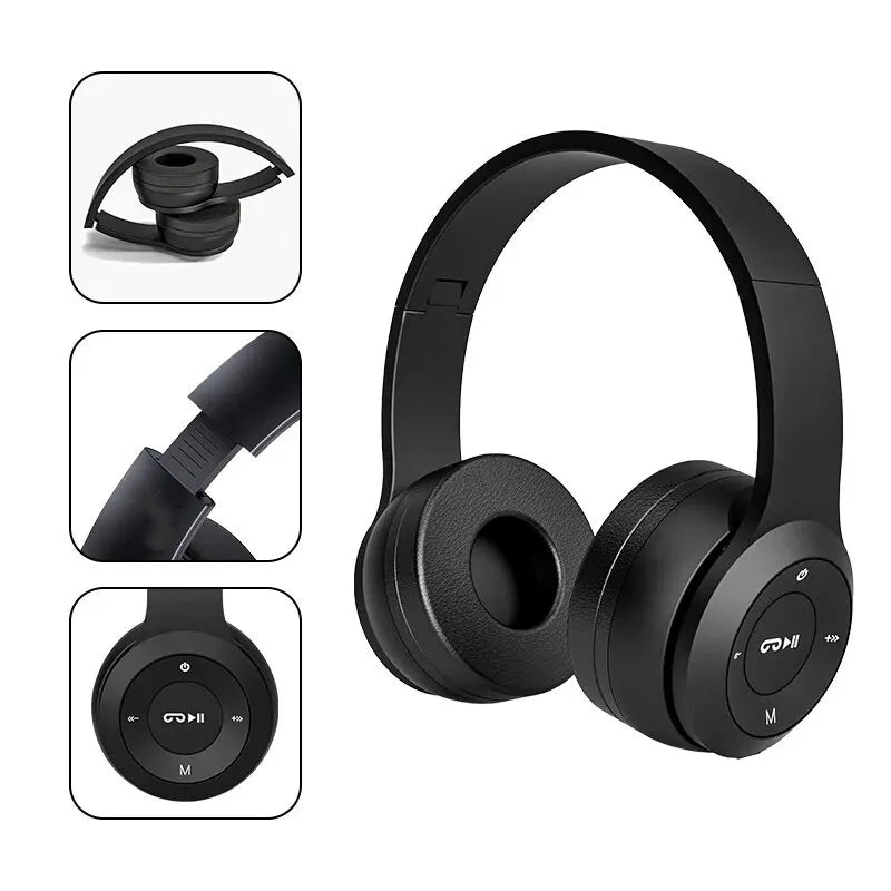 P47 wireless Bluetooth headphones - feature detail