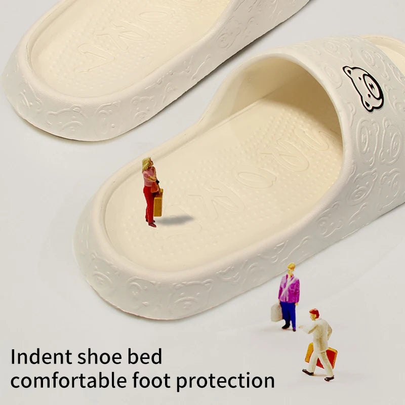 Cute bear non-slip slippers - packaging