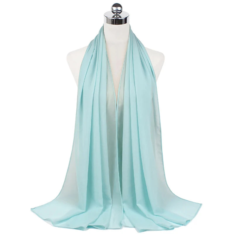 Chiffon Hijab – mannequin bust view | Velvetova