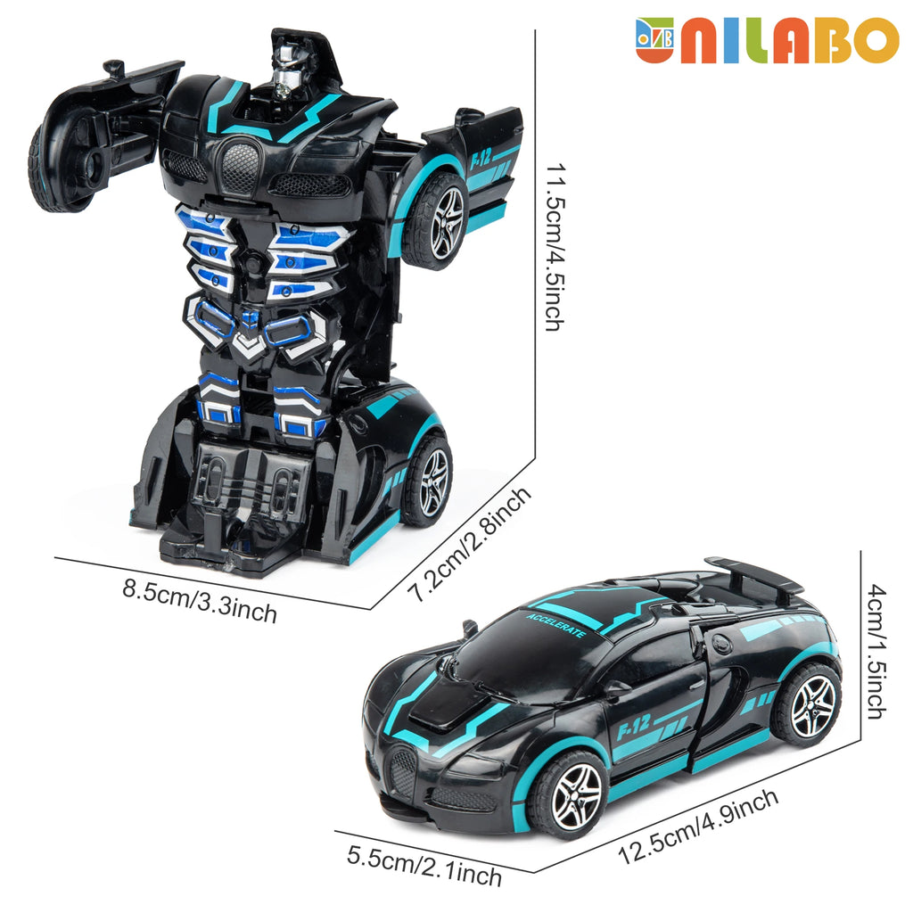 Transforming robot car toy size dimensions, robot and car mode