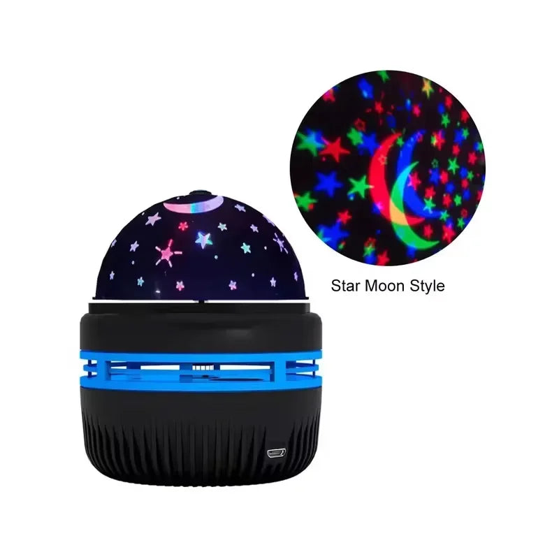 Star projector night light galaxy lamp - side view