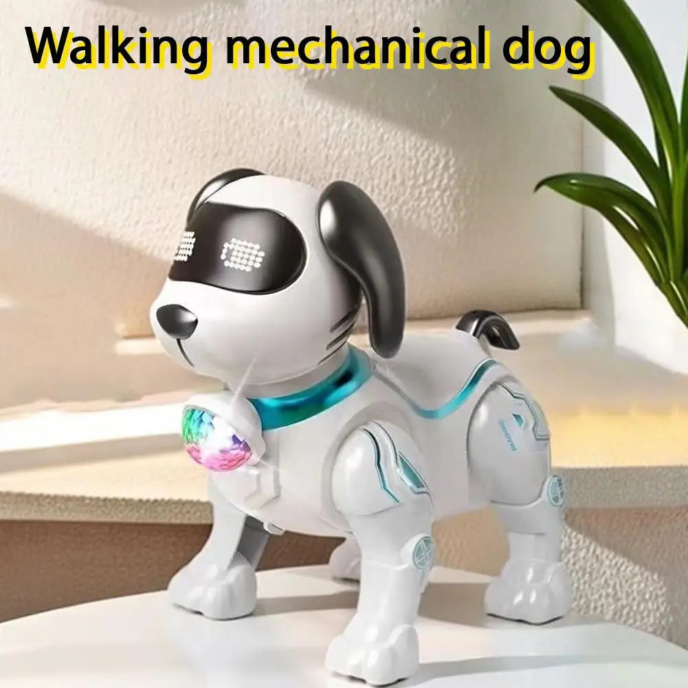 Robot dog toy for kids — walking mechanical dog lifestyle shot