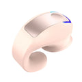 Bone conduction earphones pink clip-on earpiece product shot