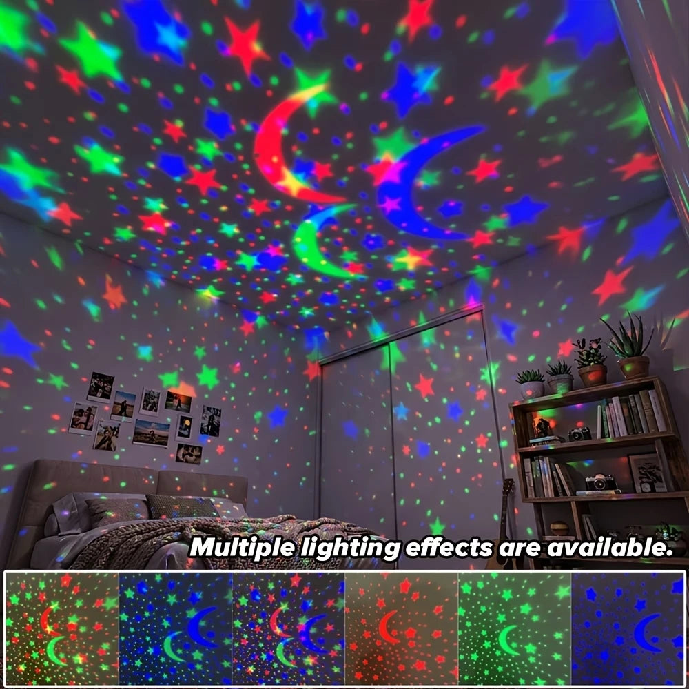 Star projector night light galaxy lamp - detail close-up