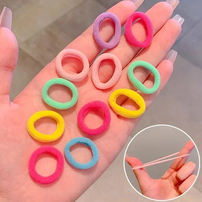 Kids hair elastics assorted colors
