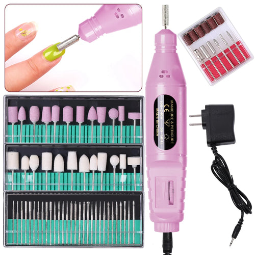 Electric nail drill kit 6-in-1 - manicure pedicure