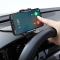 Car phone holder mount dashboard answering call closeup