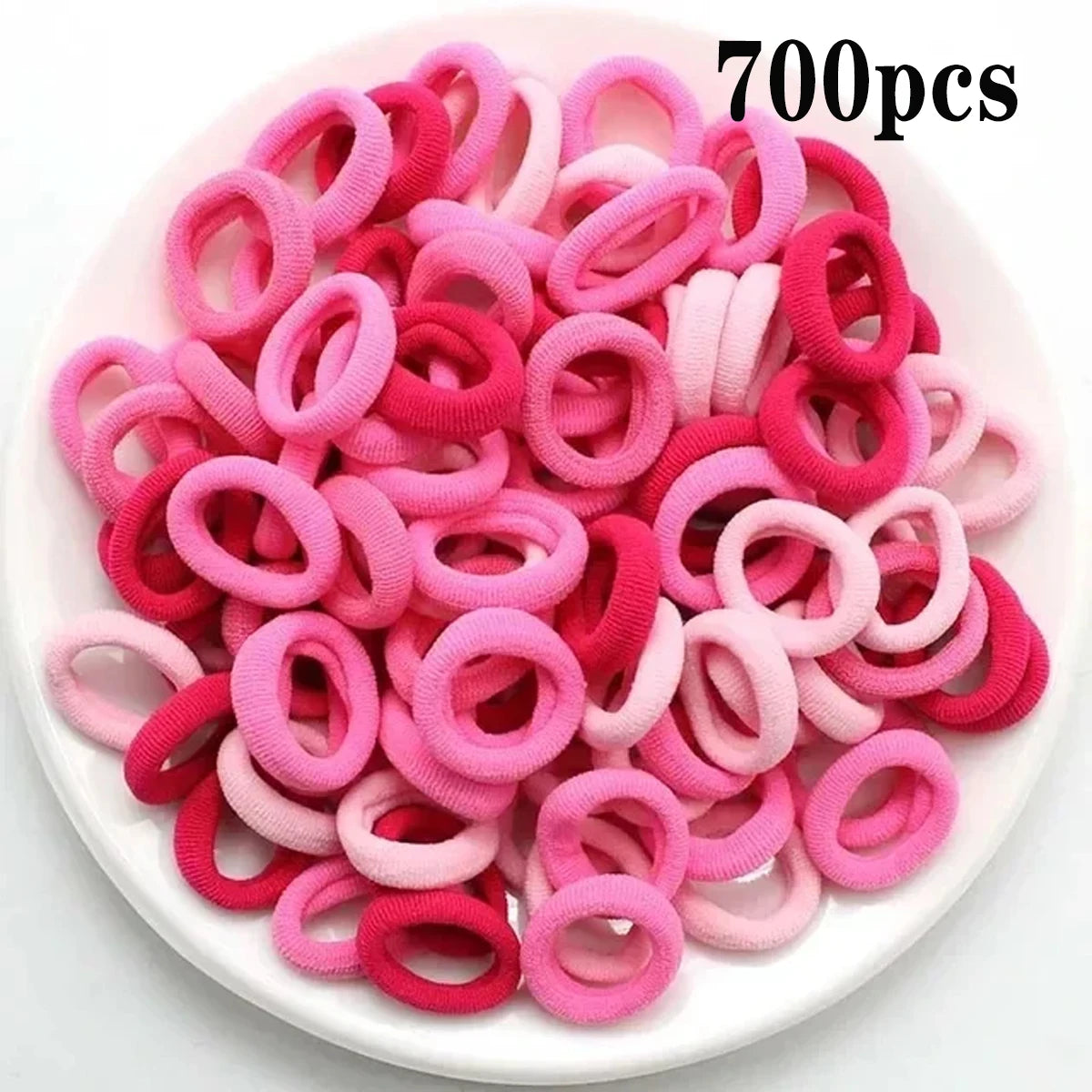 200Pcs Small Elastic Hair Bands – Colorful Girls Hair Ties