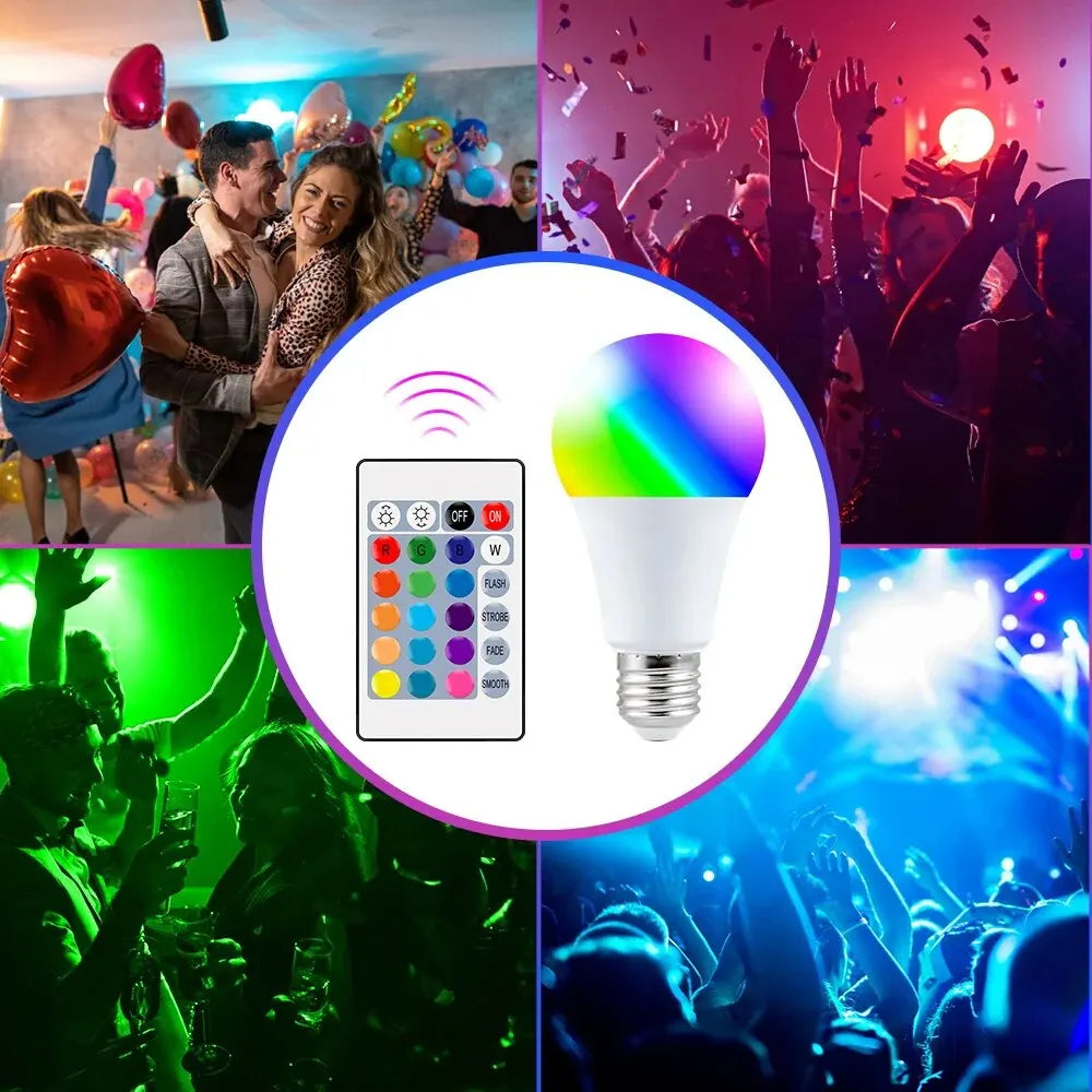 RGB LED color changing bulb with remote - feature detail
