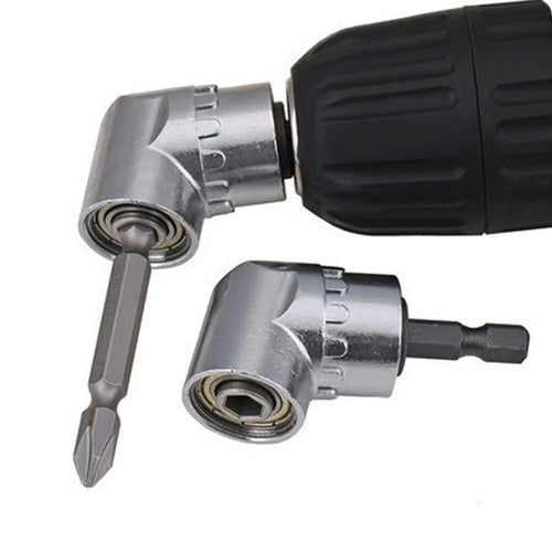105 degree angle drill adapter attached to electric drill