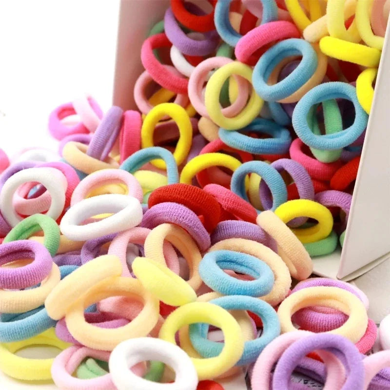 Colorful small ponytail holders bulk