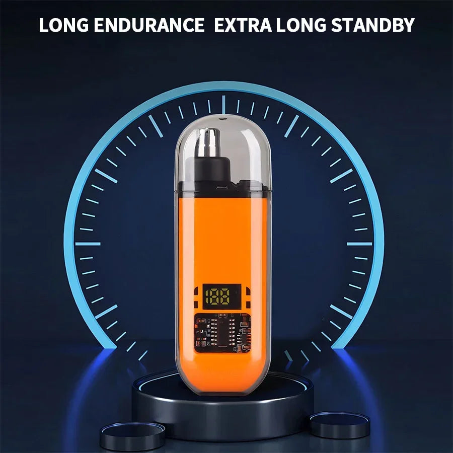 Painless nose hair clipper with smart display