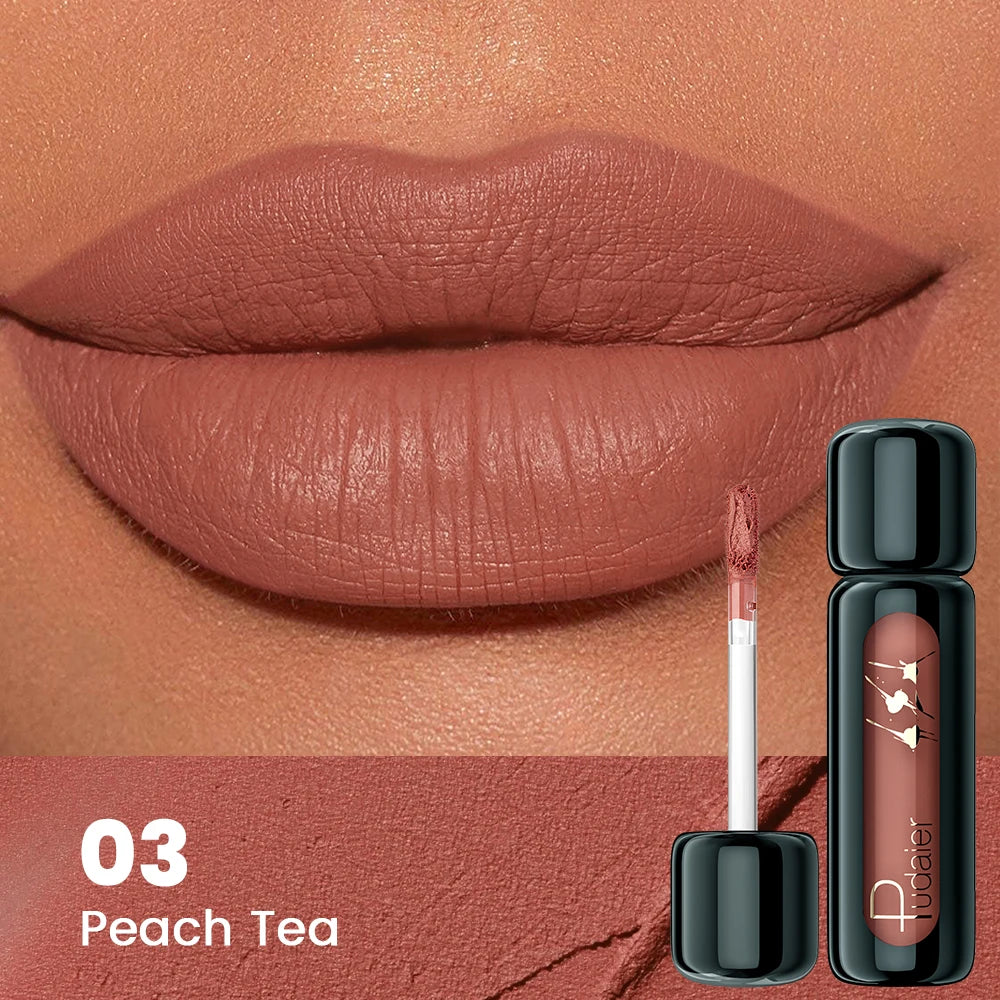 Liquid lip mud lipstick - non-sticky matte finish