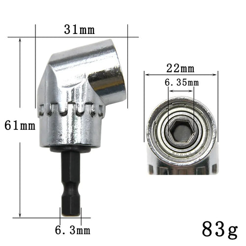 105 degree angle drill adapter dimensions 61mm 83g