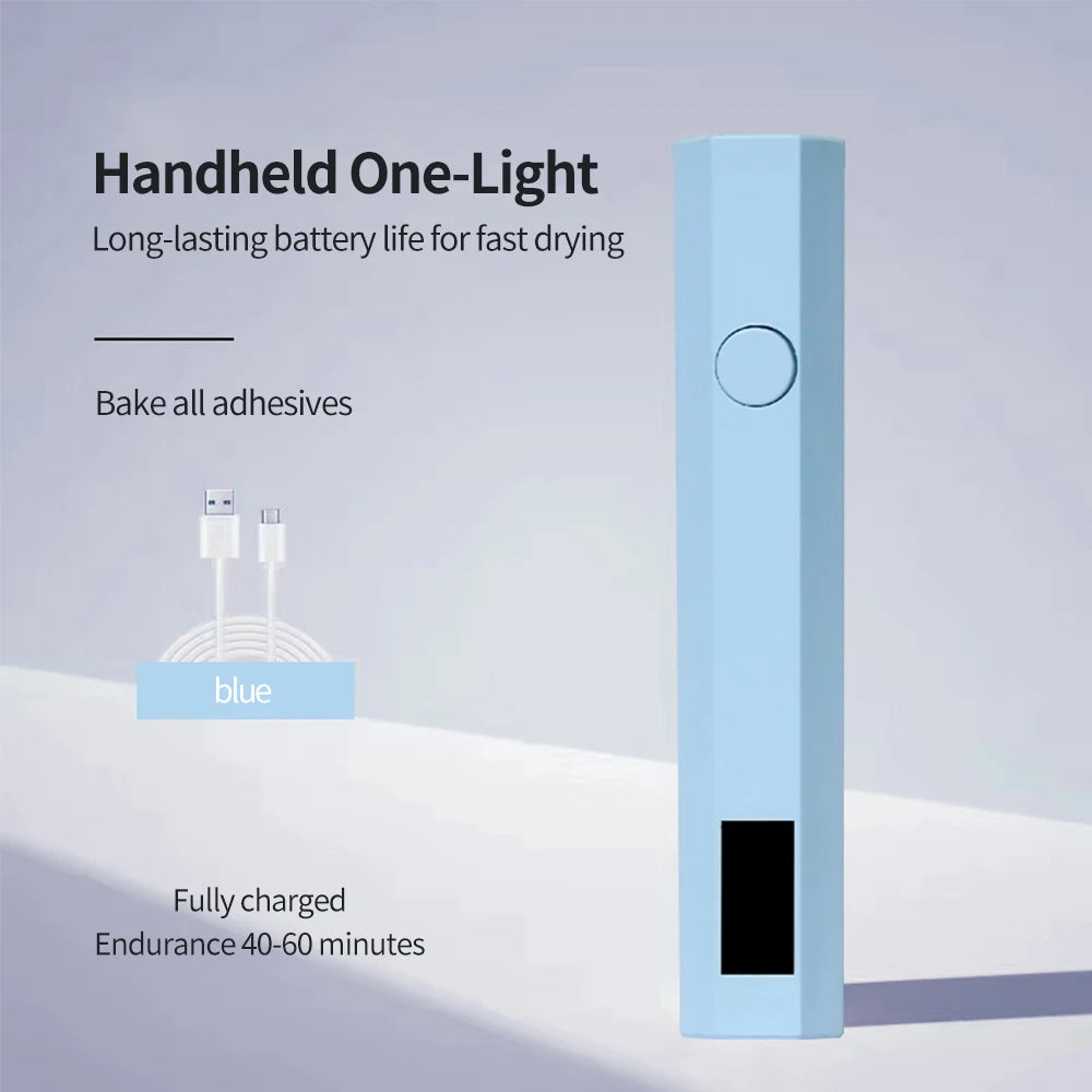 Mini UV nail lamp with foldable stand