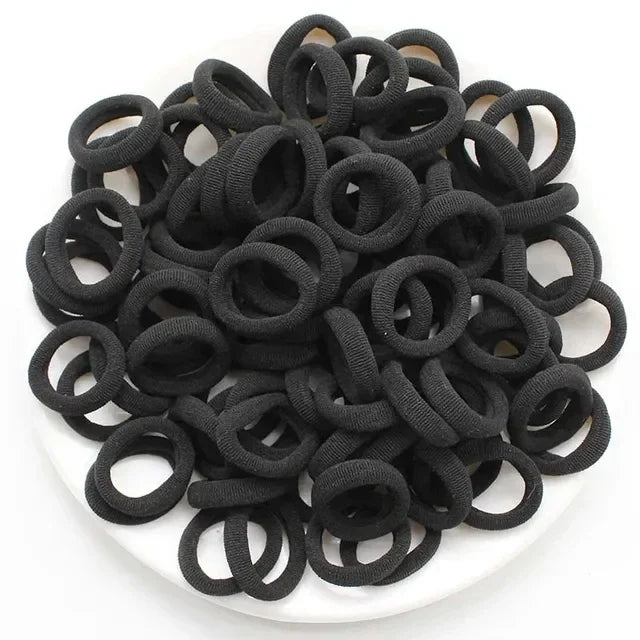 200Pcs Small Elastic Hair Bands – Colorful Girls Hair Ties