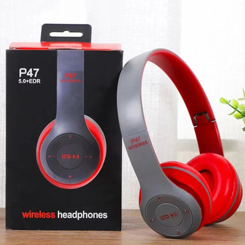P47 wireless Bluetooth headphones - top view