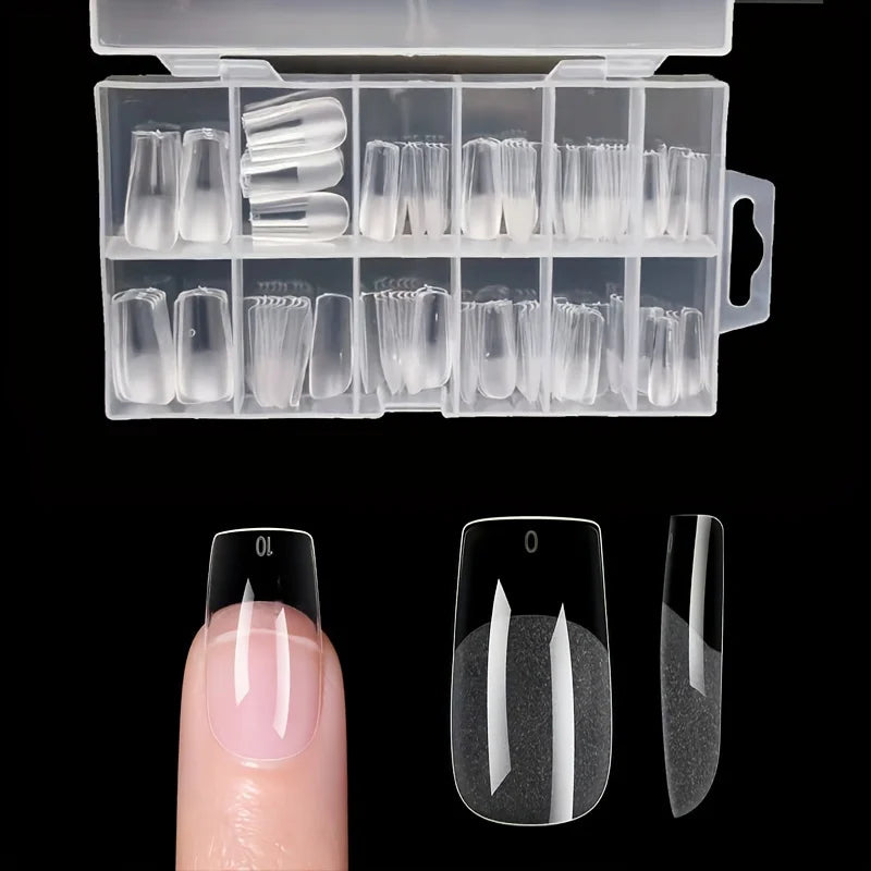 False nail tips - almond stiletto coffin shapes