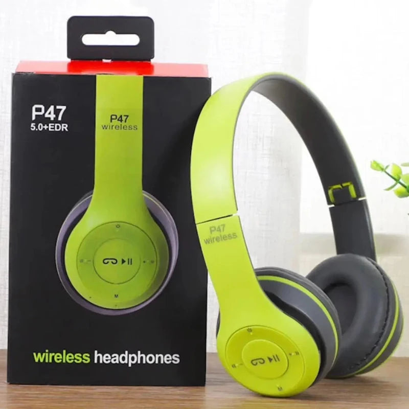 P47 wireless Bluetooth headphones - back view