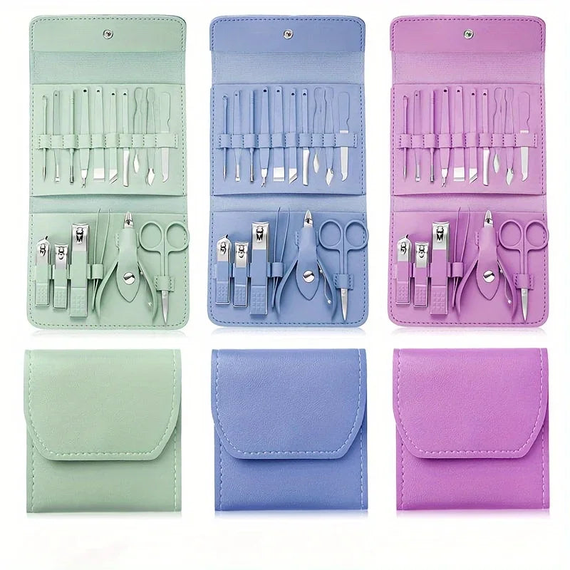 16pcs professional manicure set - stainless steel