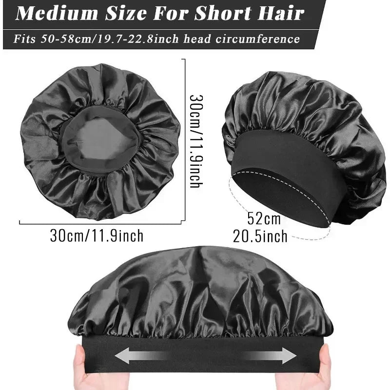 Satin sleep cap - frizz free hair overnight