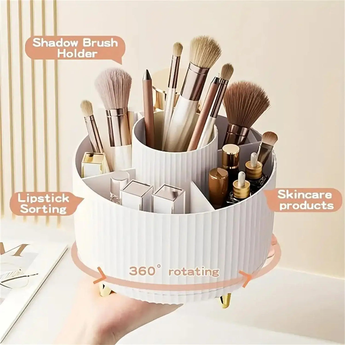 Makeup brush holder organizer