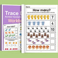 Preschool math workbook — trace number handwriting workbook cover